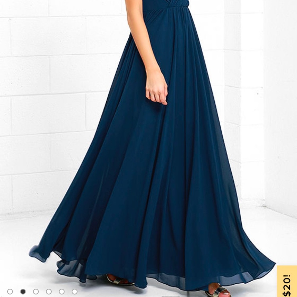 lulus navy blue maxi dress